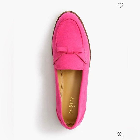 Jcrew factory sweet fuschia Bow loafers - Picture 2 of 5